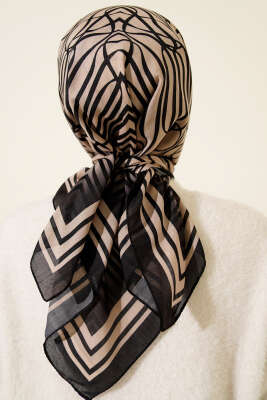 Desenli Latte Serisi Eşarp Asorti 1 - Başörtüsü