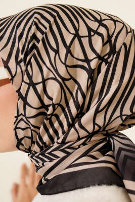 Desenli Latte Serisi Eşarp Asorti 1 - Başörtüsü