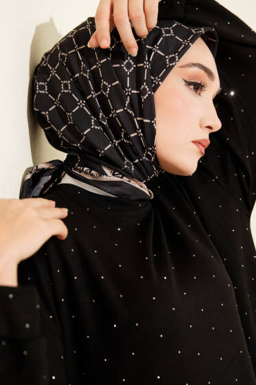 Desenli Latte Serisi Eşarp Asorti 11 - Başörtüsü