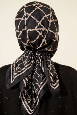 Desenli Latte Serisi Eşarp Asorti 12 - Başörtüsü