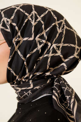 Desenli Latte Serisi Eşarp Asorti 12 - Başörtüsü