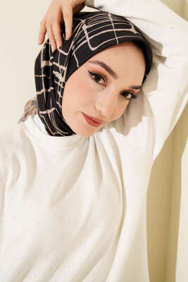 Desenli Latte Serisi Eşarp Asorti 2 - Başörtüsü