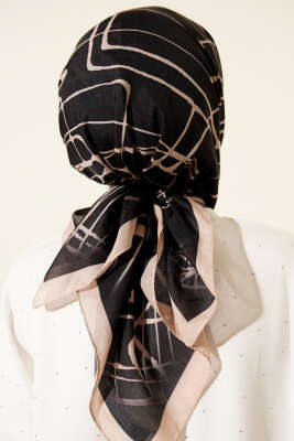 Desenli Latte Serisi Eşarp Asorti 2 - Başörtüsü