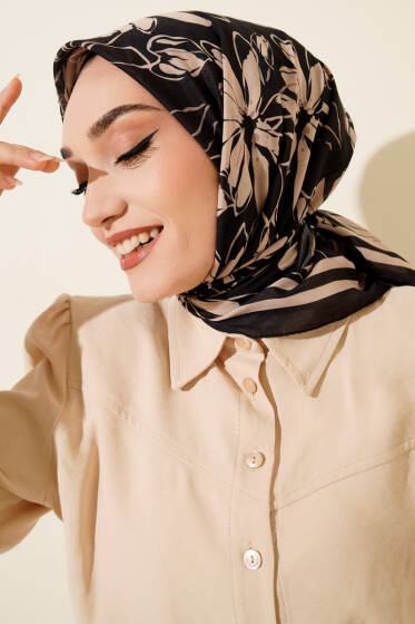 Desenli Latte Serisi Eşarp Asorti 3 - Başörtüsü