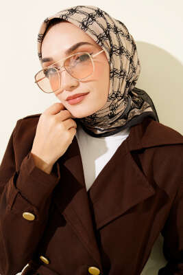 Desenli Latte Serisi Eşarp Asorti 5 - Başörtüsü