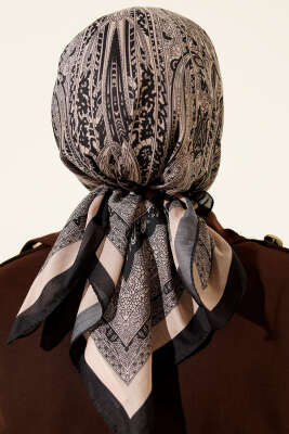 Desenli Latte Serisi Eşarp Asorti 8 - Başörtüsü