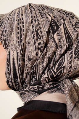 Desenli Latte Serisi Eşarp Asorti 8 - Başörtüsü