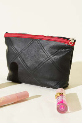 Desenli Makyaj Çantası Asorti - NEW WELL