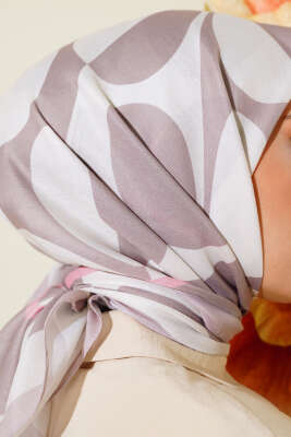 Desenli Microsoft Eşarp Bej - Yılın Fırsatı