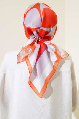 Desenli Microsoft Eşarp Oranj - Yılın Fırsatı