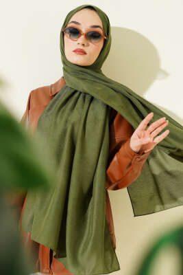 Desenli Monogram Şal Haki 