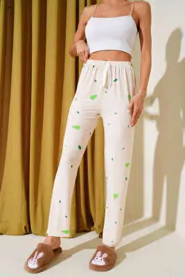 Desenli Pijama Bej - Pijama