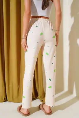 Desenli Pijama Bej - Pijama