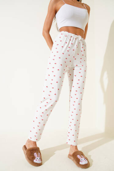 Desenli Pijama Kiraz Çiçegi - Pijama