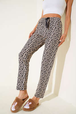Desenli Pijama Latte 