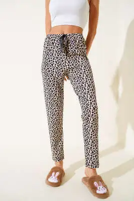 Desenli Pijama Latte - Pijama