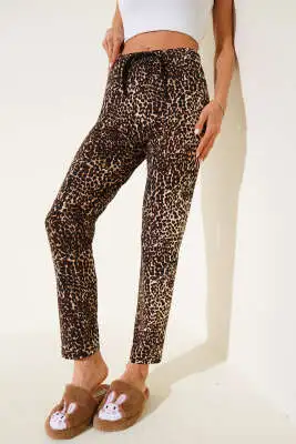 Desenli Pijama Leopar 