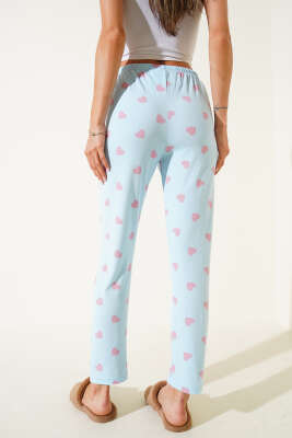 Desenli Pijama Mavi - Kadın Pijama Takımı