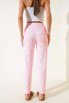 Desenli Pijama Şeker Pembe - Kadın Pijama Takımı