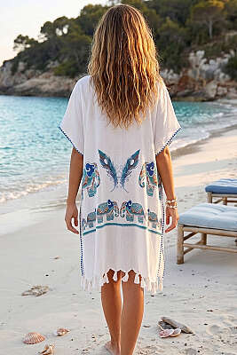 Desenli Püskül Detaylı Pareo Asorti 2 - Kadın Giyim Modelleri