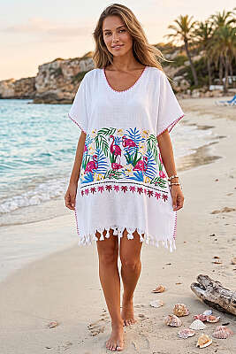 Desenli Püskül Detaylı Pareo Asorti 3 - Kadın Giyim Modelleri