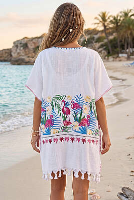 Desenli Püskül Detaylı Pareo Asorti 3 - Kadın Giyim Modelleri