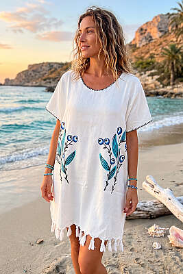 Desenli Püskül Detaylı Pareo Asorti 8 - MAHİR HAVLU