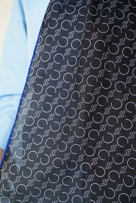 Desenli Ribanalı Demore Şal Siyah Lacivert - Günün Seçilenleri