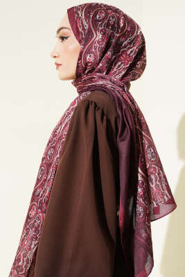 Desenli Soft Bordo Serisi Şal Asorti 1 - Günün Seçilenleri