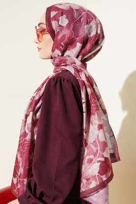 Desenli Soft Bordo Serisi Şal Asorti 10 - Günün Seçilenleri