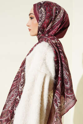 Desenli Soft Bordo Serisi Şal Asorti 4 - Günün Seçilenleri