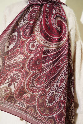 Desenli Soft Bordo Serisi Şal Asorti 4 - Günün Seçilenleri