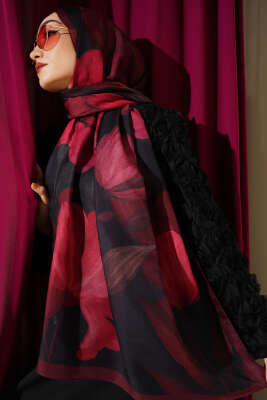 Desenli Soft Bordo Serisi Şal Asorti 5 - Günün Seçilenleri