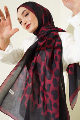 Desenli Soft Bordo Serisi Şal Asorti 6 - ASSE BONE