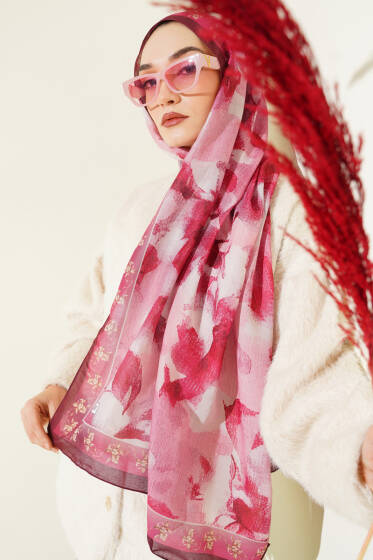 Desenli Soft Bordo Serisi Şal Asorti 8 - Günün Seçilenleri