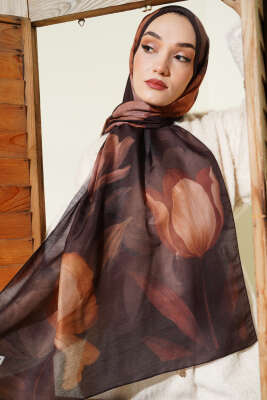 Desenli Soft Kahve Serisi Şal Asorti 10 - Günün Seçilenleri