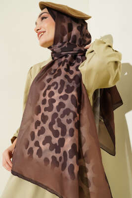 Desenli Soft Kahve Serisi Şal Asorti 2 