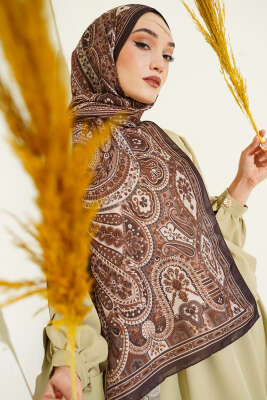 Desenli Soft Kahve Serisi Şal Asorti 3 