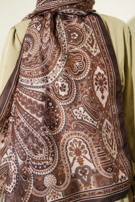 Desenli Soft Kahve Serisi Şal Asorti 3 - Günün Seçilenleri