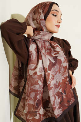 Desenli Soft Kahve Serisi Şal Asorti 4 