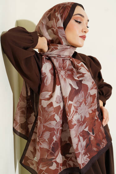 Desenli Soft Kahve Serisi Şal Asorti 4 - Günün Seçilenleri