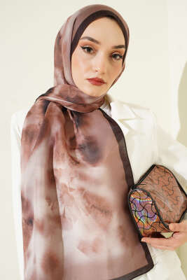 Desenli Soft Kahve Serisi Şal Asorti 5 