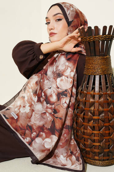 Desenli Soft Kahve Serisi Şal Asorti 7 - Günün Seçilenleri