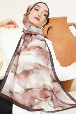 Desenli Soft Kahve Serisi Şal Asorti 8 