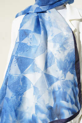 Desenli Soft Lacivert Serisi Şal Asorti 1 - Günün Seçilenleri