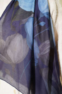 Desenli Soft Lacivert Serisi Şal Asorti 2 - Günün Seçilenleri