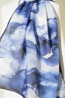 Desenli Soft Lacivert Serisi Şal Asorti 4 - Günün Seçilenleri