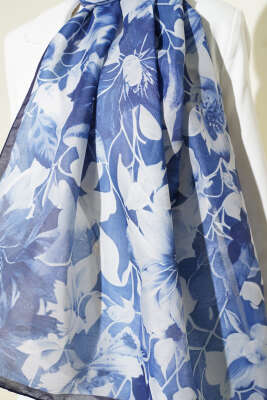 Desenli Soft Lacivert Serisi Şal Asorti 5 - Günün Seçilenleri