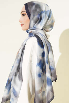 Desenli Soft Lacivert Serisi Şal Asorti 9 - Günün Seçilenleri