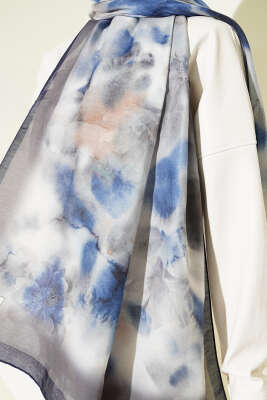 Desenli Soft Lacivert Serisi Şal Asorti 9 - Günün Seçilenleri